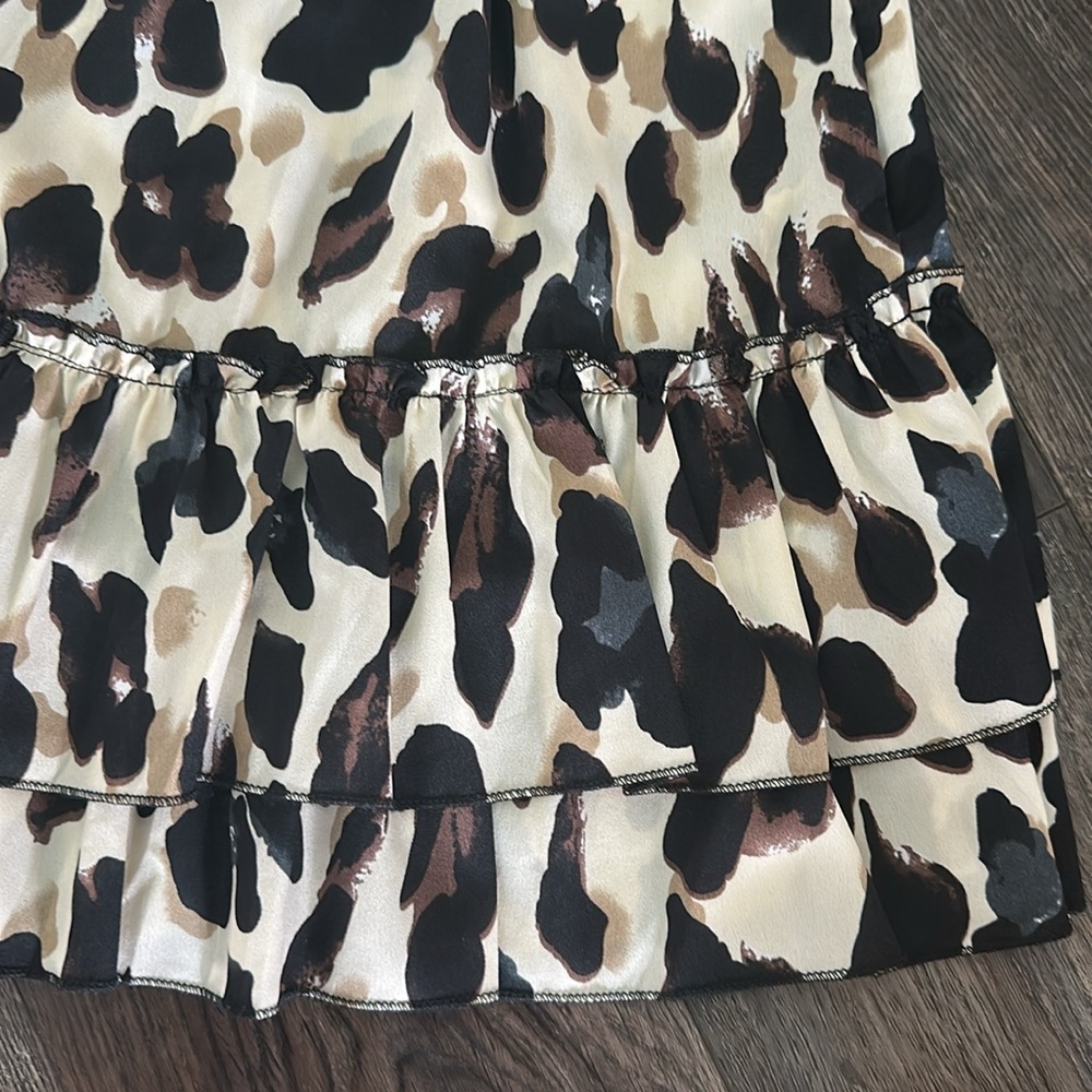 Leopard Print Ruffle Skirt - Picture 4 of 7